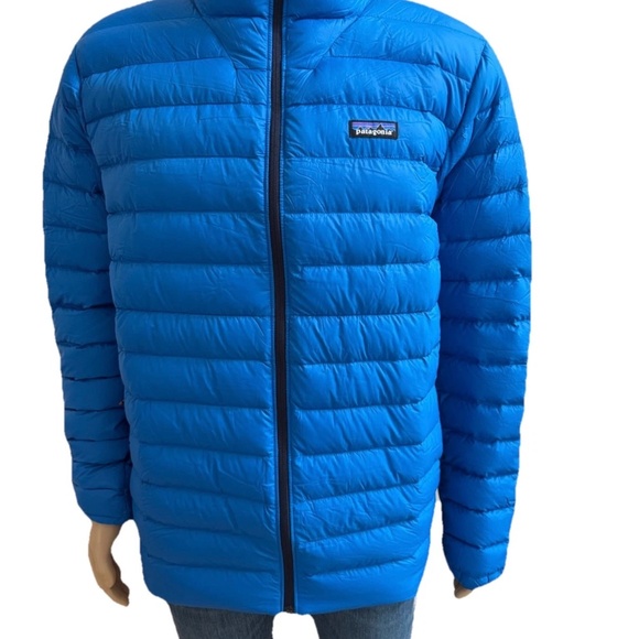 Patagonia 800 Down Sweater Jacket Endless Blue Men Regular Fit YKK Zip XL - Picture 1 of 6